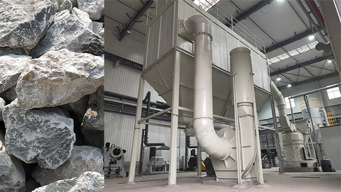 Grinding Process of Gypsum with HGM Powder Grinding Mill